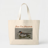 Rood-Necked Phalarope Bag van RoseWrites Grote Tote Bag (Voorkant)