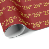 Rood, Nepgoud Zesentwintigste Evenement Cadeaupapier (Rol Hoek)