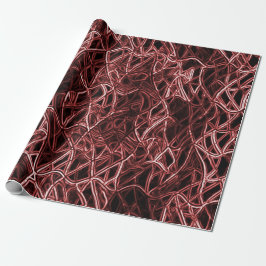 Rood netwerk van roestvast en gevlekt draad cadeaupapier