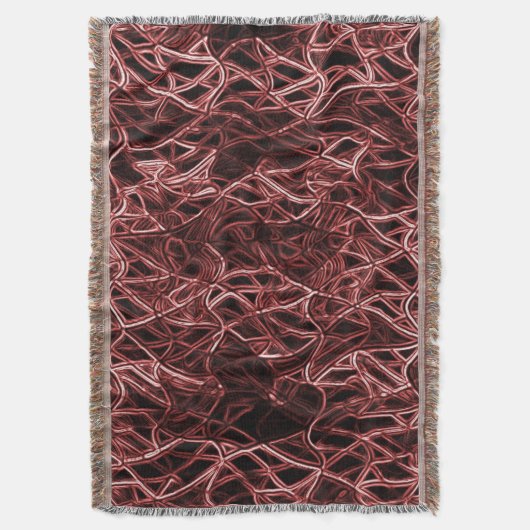 Rood netwerk van roestvast en gevlekt draad deken (Voorkant Verticaal)