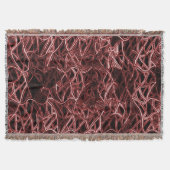 Rood netwerk van roestvast en gevlekt draad deken (Voorkant)