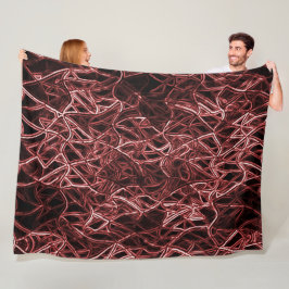 Rood netwerk van roestvast en gevlekt draad fleece deken