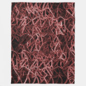 Rood netwerk van roestvast en gevlekt draad fleece deken (Voorkant)