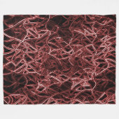 Rood netwerk van roestvast en gevlekt draad fleece deken (Voorkant (Horizontaal))