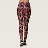 Rood netwerk van roestvast en gevlekt draad leggings (Achterkant)