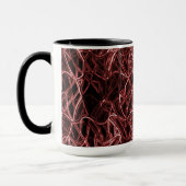 Rood netwerk van roestvast en gevlekt draad mok (Links)