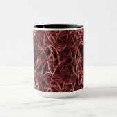 Rood netwerk van roestvast en gevlekt draad mok (Midden)