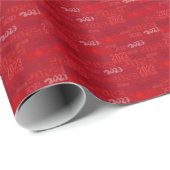 Rood nieuwjaar 2023 — Verpakkingspapier Cadeaupapier (Rol Hoek)