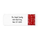 Rood "Noel"-retouradres Etiket (Voorkant)