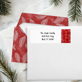 Rood "Noel"-retouradres Etiket
