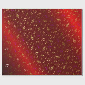 rood, noot, muzikaal, melodie, muziek, geluid, tek cadeaupapier (Vlak)