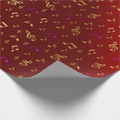 rood, noot, muzikaal, melodie, muziek, geluid, tek cadeaupapier (Hoek)