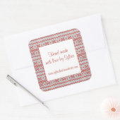 ROOD NORDIC KNIT 3" Vierkante "Hand Made" Stickers (Envelop)