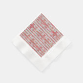 ROOD NORDIC KNIT Gecoineerde Cocktail Papier Serve Servet (Hoek)