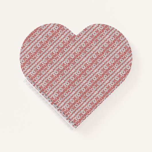 ROOD NORDIC KNIT Heart Shape Notitieboek (Voorkant)