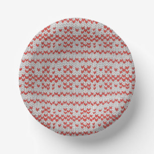 ROOD NORDIC KNIT Paper Bowls Papieren Kommen