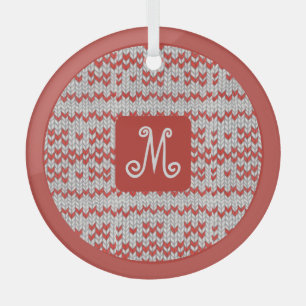 ROOD NORDISCH BREI Glas Cirkel Ornament