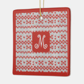 ROOD NORDISCH BREISELEN Keramiek Vierkant Ornament (Links)