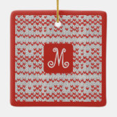 ROOD NORDISCH BREISELEN Keramiek Vierkant Ornament (Achterkant)