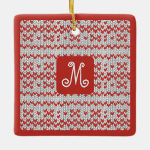 ROOD NORDISCH BREISELEN Keramiek Vierkant Ornament