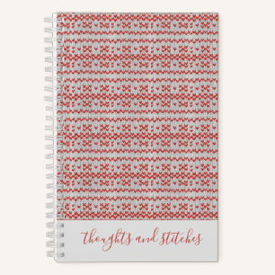 ROOD NORDISCH BREIWERK 5.5x8.5 Notitieboek + Tekst