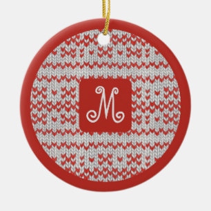 ROOD NORDISCHE BREI Keramische Cirkel Ornament