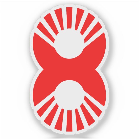 Rood nummer 8 sticker (Voorkant)