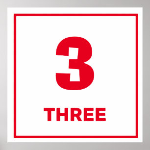 Rood nummer drie Poster