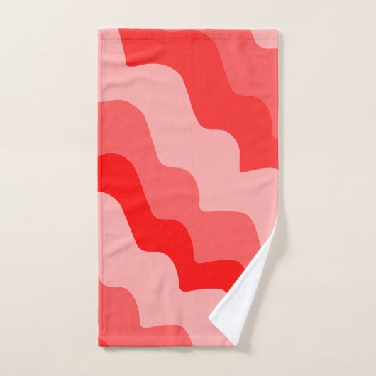 Rood-oceaangolven golvende gradiënt bad handdoek (Handdoek)