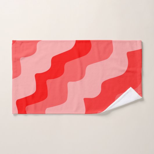 Rood-oceaangolven golvende gradiënt bad handdoek (Handdoek)