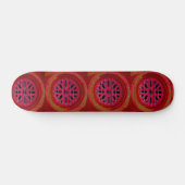rood octagonal design skateboard (Horizontaal)