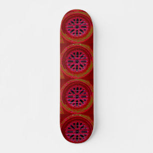 rood octagonal design skateboard