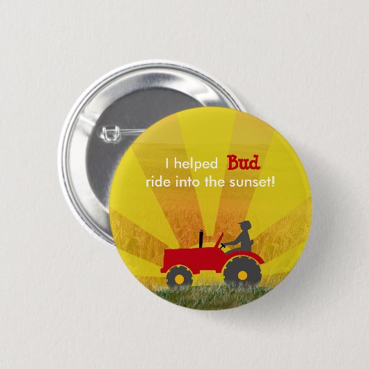 Rood- of Groene tractoroproeppartij Button (Voorkant /achterkant)