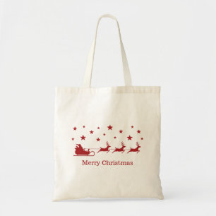 Rood (of uw kleur) Sinterklank en prettig kerstfee Tote Bag