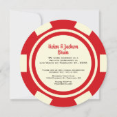 Rood-off White Poker Chip huwelijkskoninklijk Kaart (Achterkant)