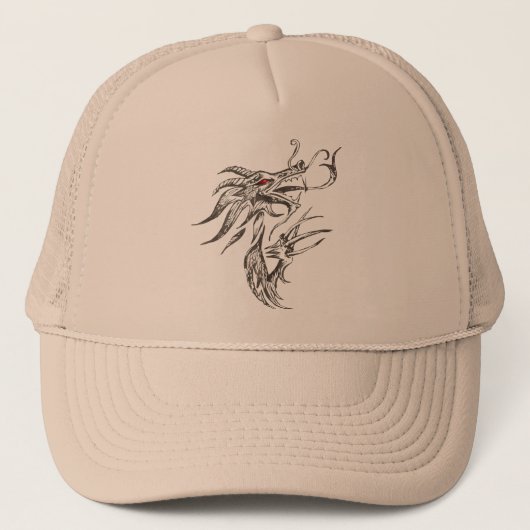 Rood-ogen draak trucker pet (Voorkant)