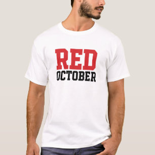 Rood Oktober honkbal postseason fan T-shirt 2