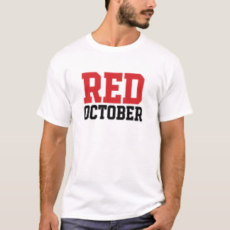 Rood Oktober honkbal postseason fan T-shirt 2