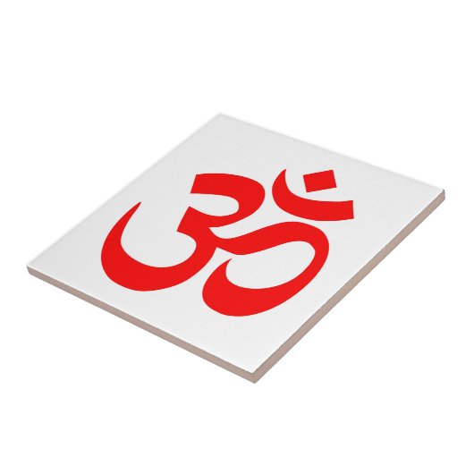 Rood OM-symbool Tegeltje (Zijkant)