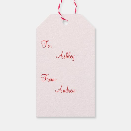 Rood omhuld ornamental Snowflake Gift Label Cadeaulabel (Achterkant)