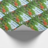 Rood omlooppapier voor de havendag cadeaupapier (Hoek)