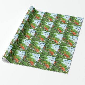 Rood omlooppapier voor de havendag cadeaupapier