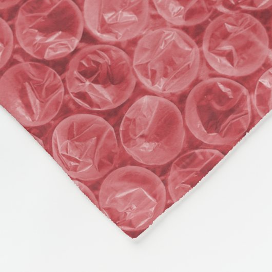 Rood omlooppatroon fleece deken (Hoek)