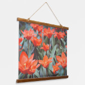 Rood ompveld hangend wandkleed (Gebogen)