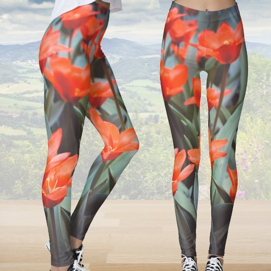 Rood ompveld leggings