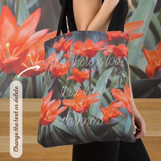 Rood ompveld tote bag