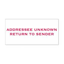 Rood Onbekende Geadresseerde Retour Afzender