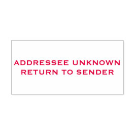 Rood Onbekende Geadresseerde Retour Afzender Zelfinktende Stempel
