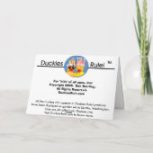 Rood-onder ogen gezien Rudy Feestdagen Kaart (Achterkant)