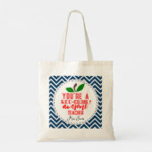 Rood-ongelooflijk leuke leraar appel mode tote bag (Achterkant)